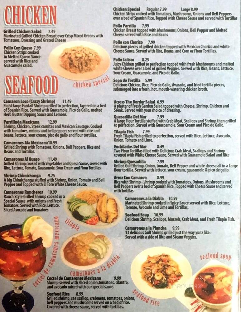 El Toro - Muldrow, OK menu_pic