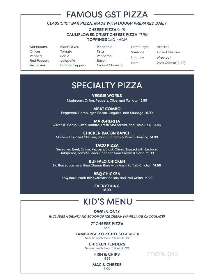 Grove Street Tavern - Taunton, MA menu_pic