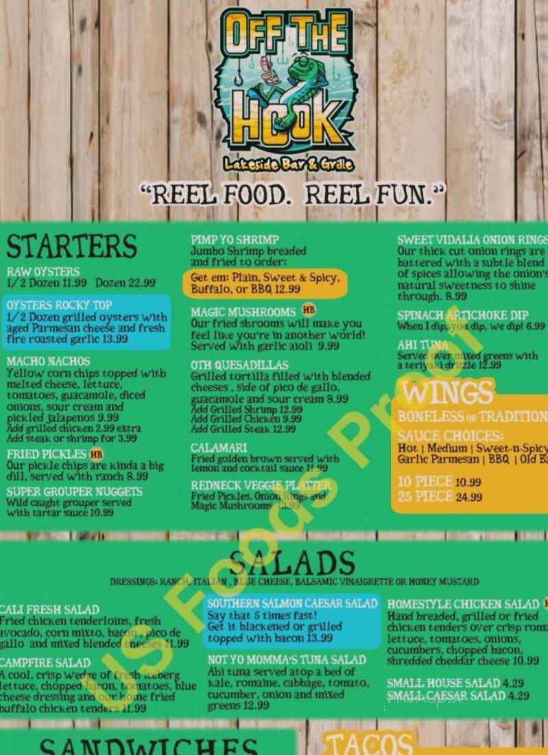Off The Hook - Jefferson City, TN menu_pic