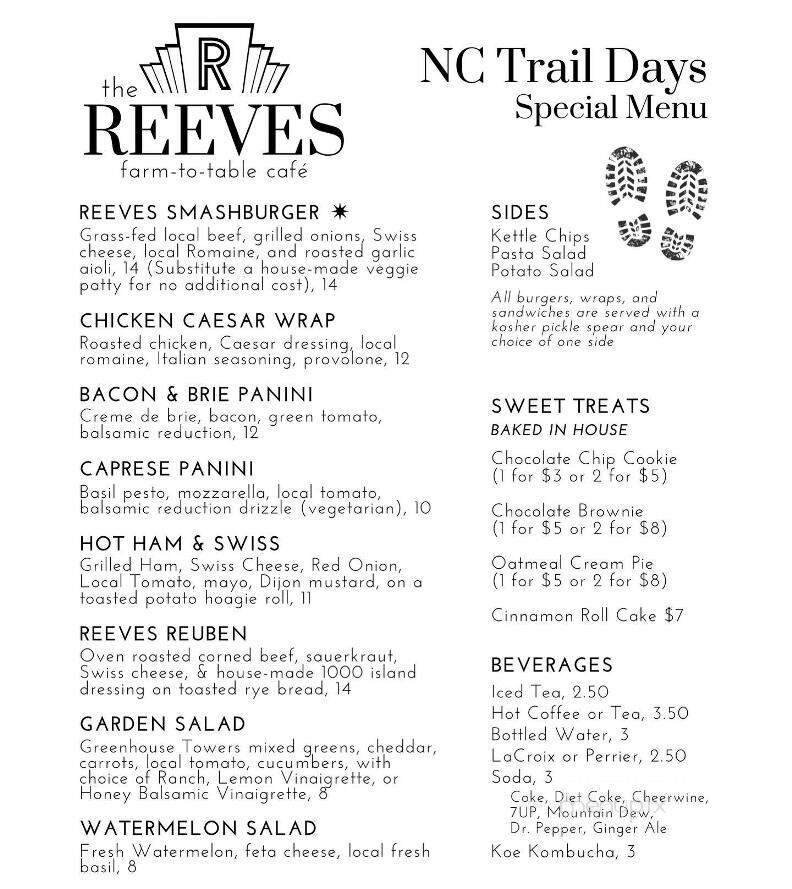Reeves Theater & Cafe - Elkin, NC menu_pic