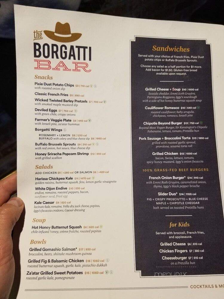 The Borgatti Bar - Shrewsbury, MA menu_pic