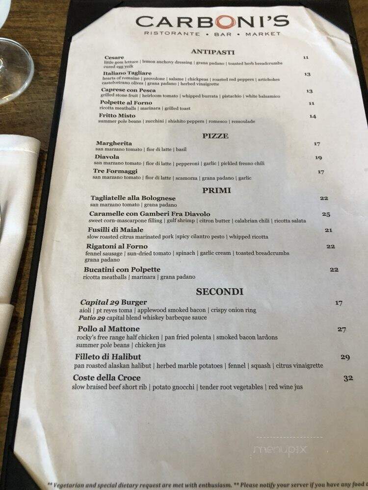 Carboni's Ristorante - Winters, CA menu_pic