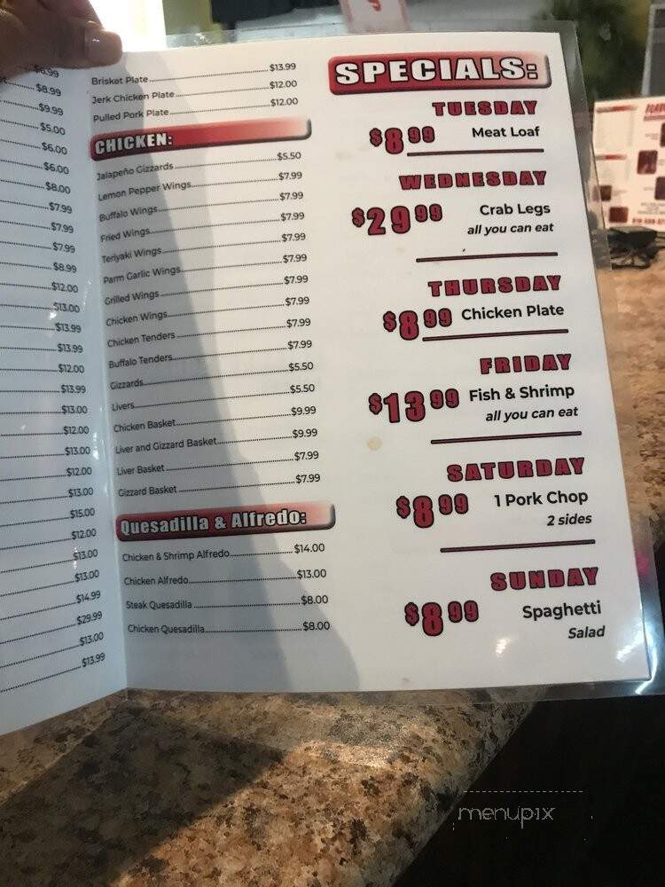 Flavors Restaurant and Bar - Fayetteville, NC menu_pic