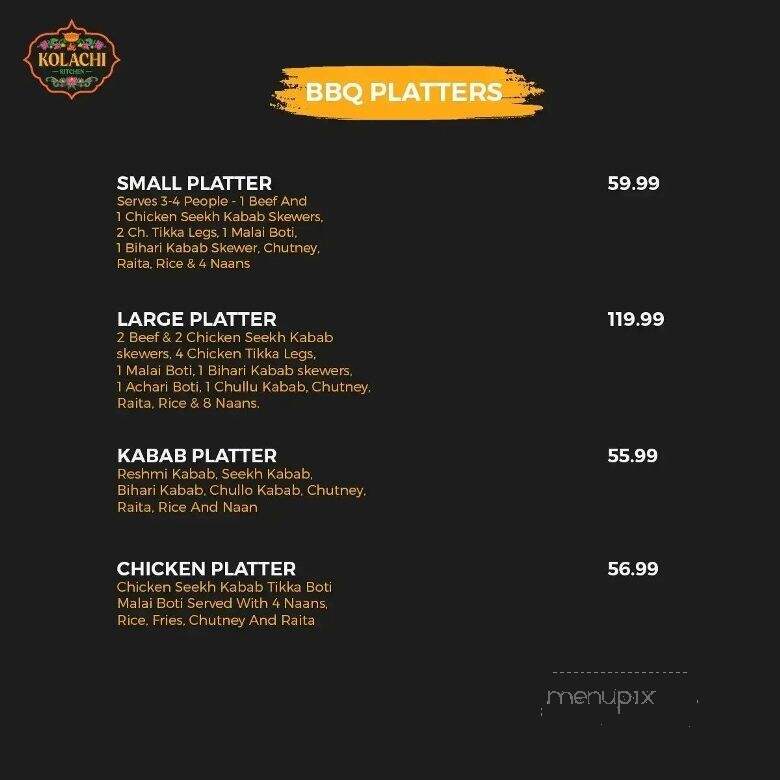 Kolachi Kitchen - Canton, MI menu_pic