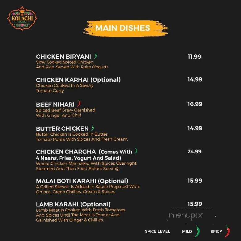Kolachi Kitchen - Canton, MI menu_pic