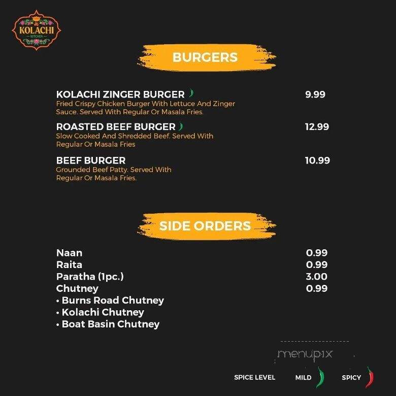 Kolachi Kitchen - Canton, MI menu_pic