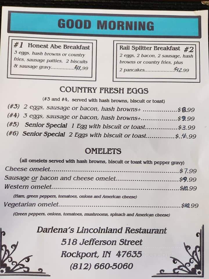 Darlena's Lincolnland Restaurant - Rockport, IN