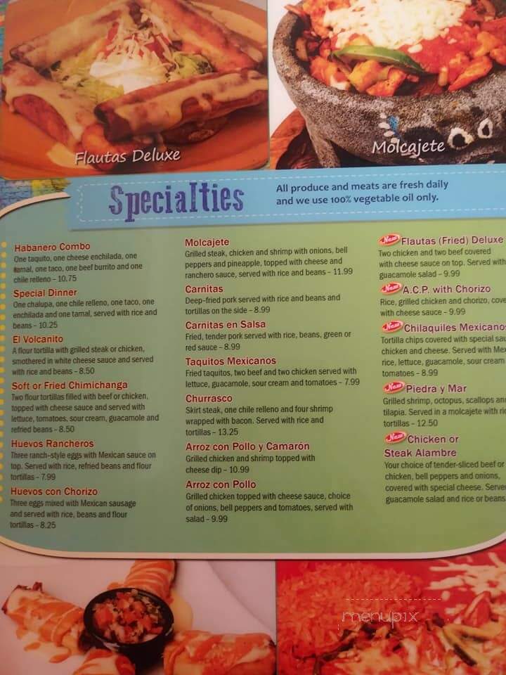 El Arriero Mexican Grill - Miami, OK menu_pic