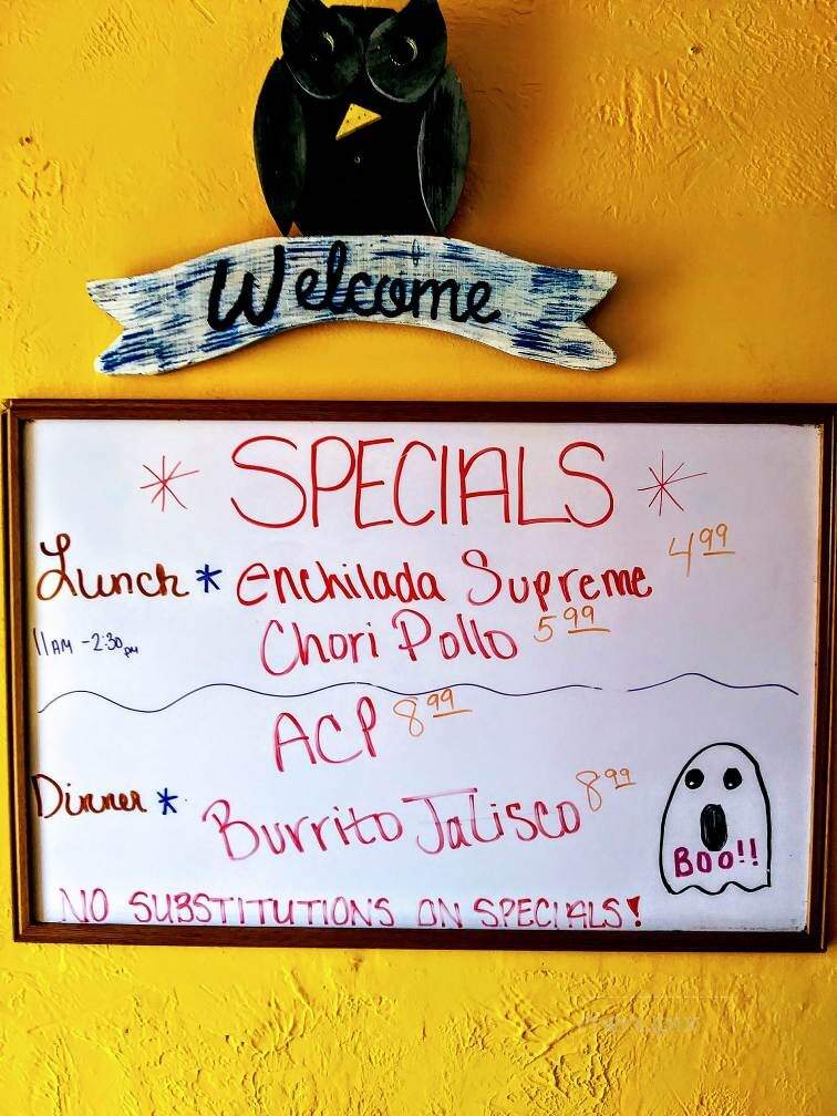 El Arriero Mexican Grill - Miami, OK menu_pic