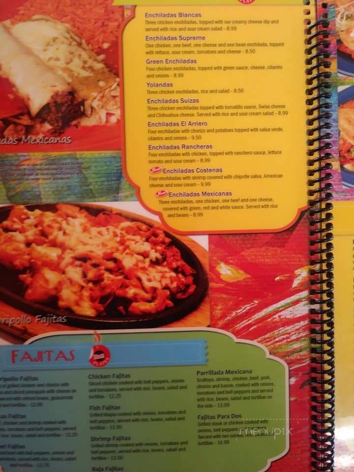 El Arriero Mexican Grill - Miami, OK menu_pic