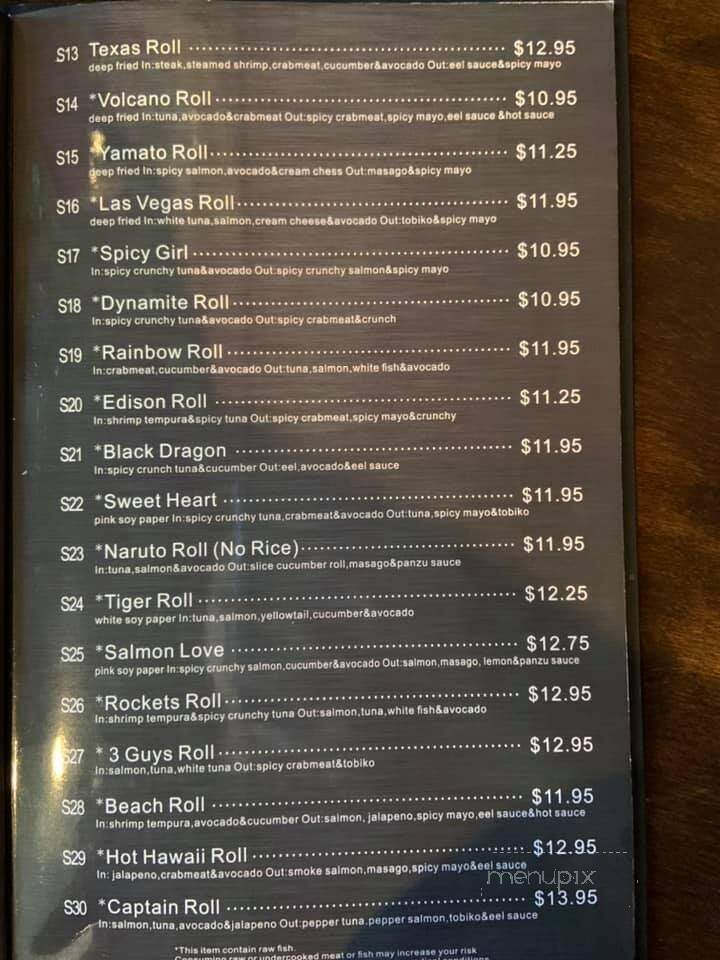 Yamato Hibachi & Sushi - Bay City, TX menu_pic