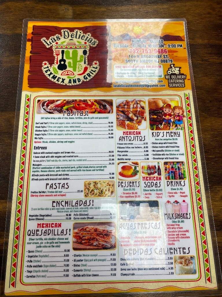 Las Delicias Tex-Mex & Grill - South Amboy, NJ menu_pic