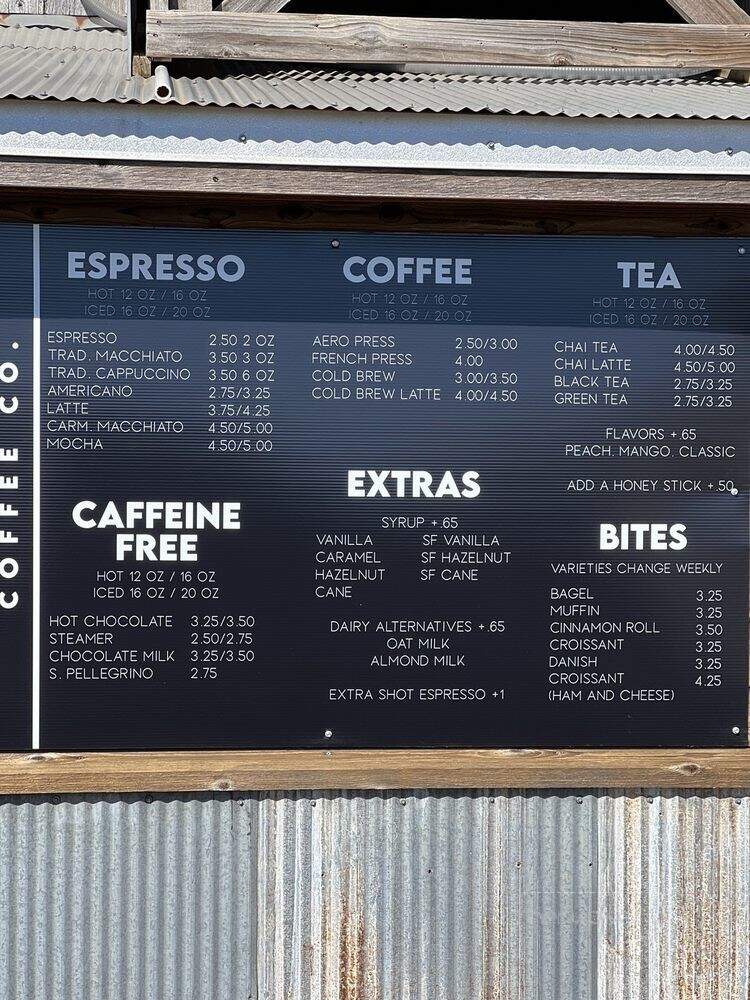 Trek Coffee Co. - Washington, OK menu_pic