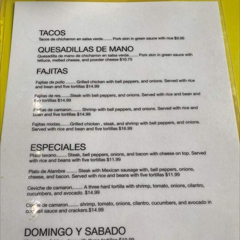 The Happy Taco - Acworth, GA menu_pic