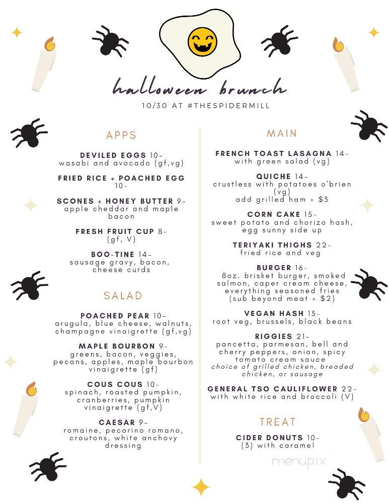 The Cider Mill - Syracuse, NY menu_pic
