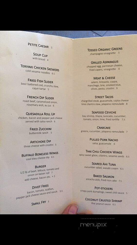 Divots Restaurant At Indian - Hood River, OR menu_pic