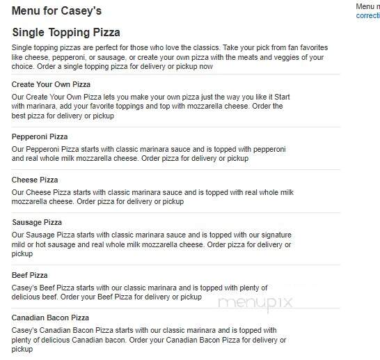 Caseys Carry Out Pizza - Creston, IA menu_pic