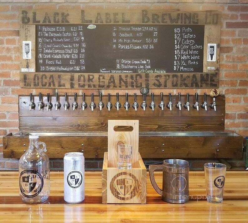 Black Label Brewing Company - Spokane, WA menu_pic