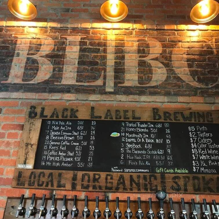 Black Label Brewing Company - Spokane, WA menu_pic