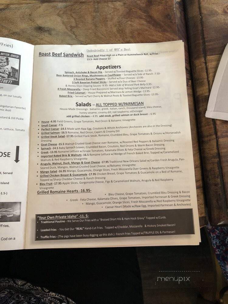 Yelling Goat - Lancaster, NY menu_pic