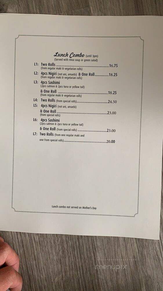 Kome Restaurant - Fortuna, CA menu_pic