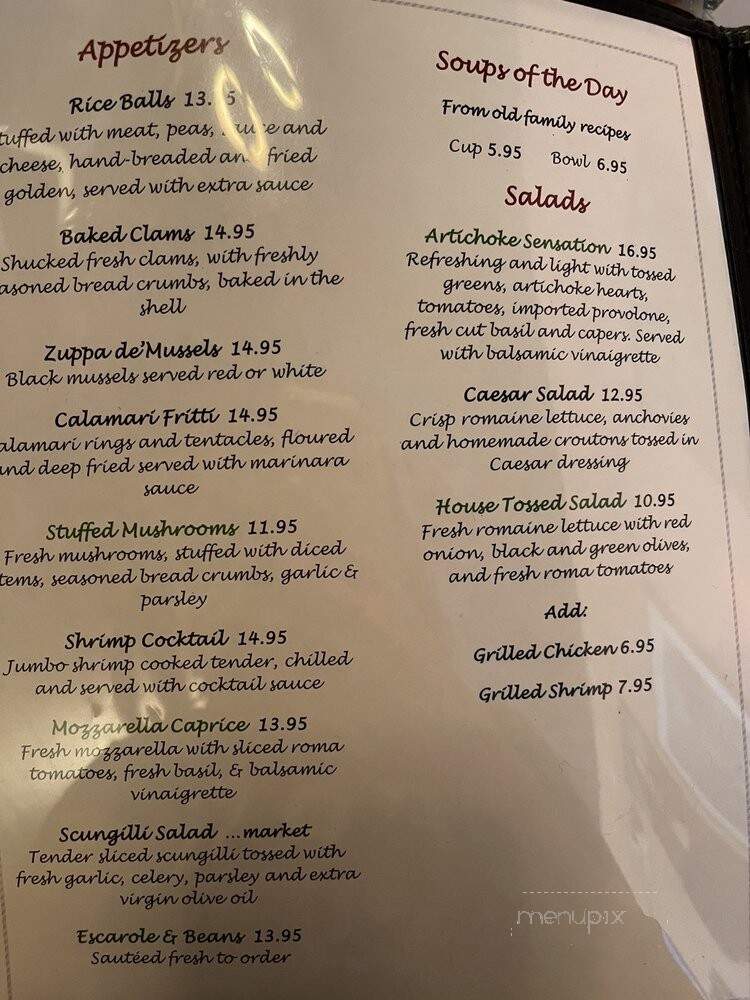 Casa Benedetto's - St Augustine, FL menu_pic