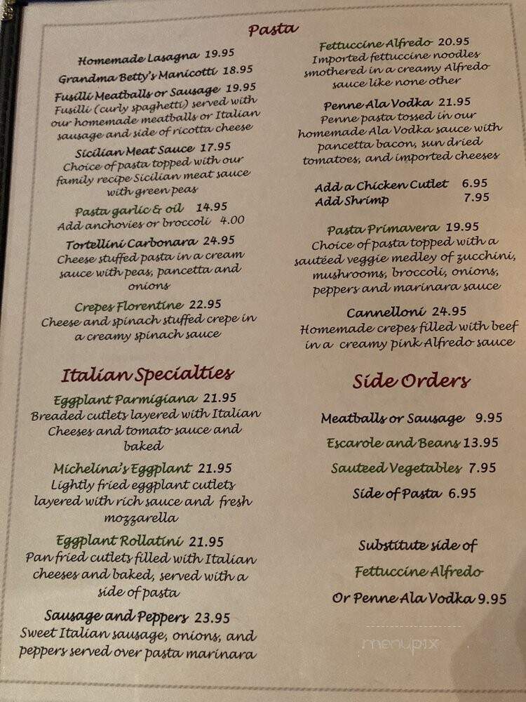 Casa Benedetto's - St Augustine, FL menu_pic