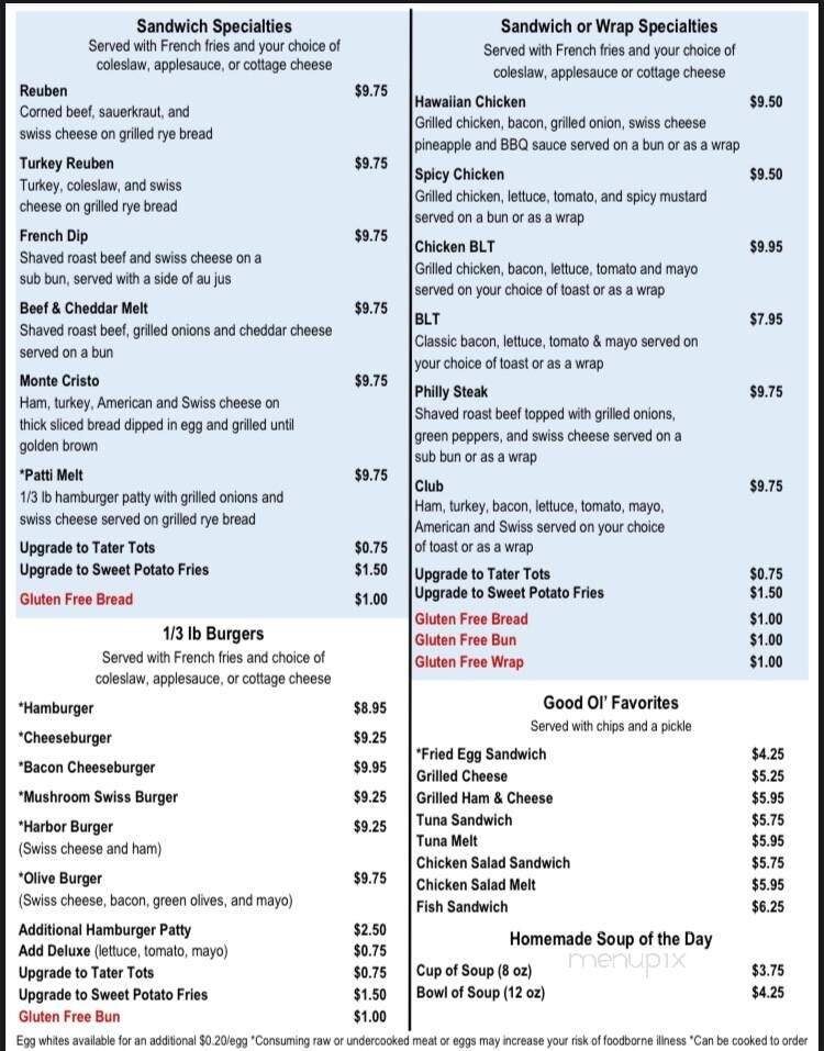 Brenda's Harbor Cafe - Ludington, MI menu_pic