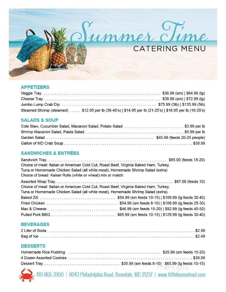 Little Lou's - Rosedale, MD menu_pic