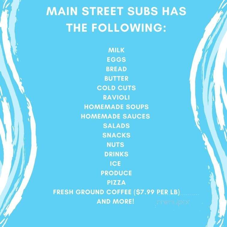 Main Street Submarines - Madison, NJ menu_pic