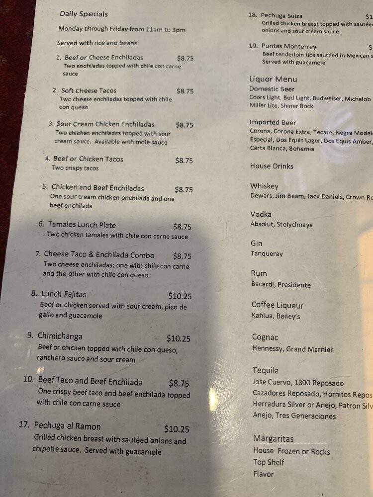 Ernesto's Mexican Restaurant - Garland, TX menu_pic