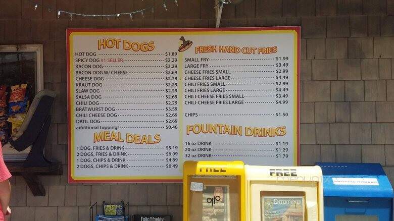 Hazel's Hot Dogs - St Augustine, FL menu_pic