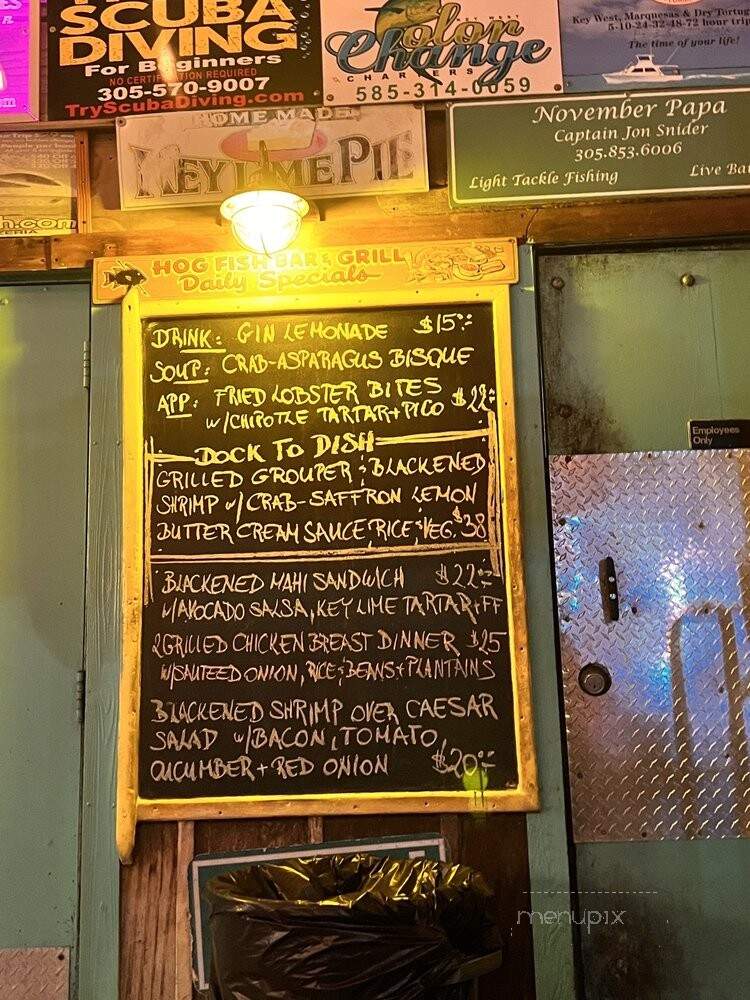 Hogfish Bar & Grill - Key West, FL menu_pic