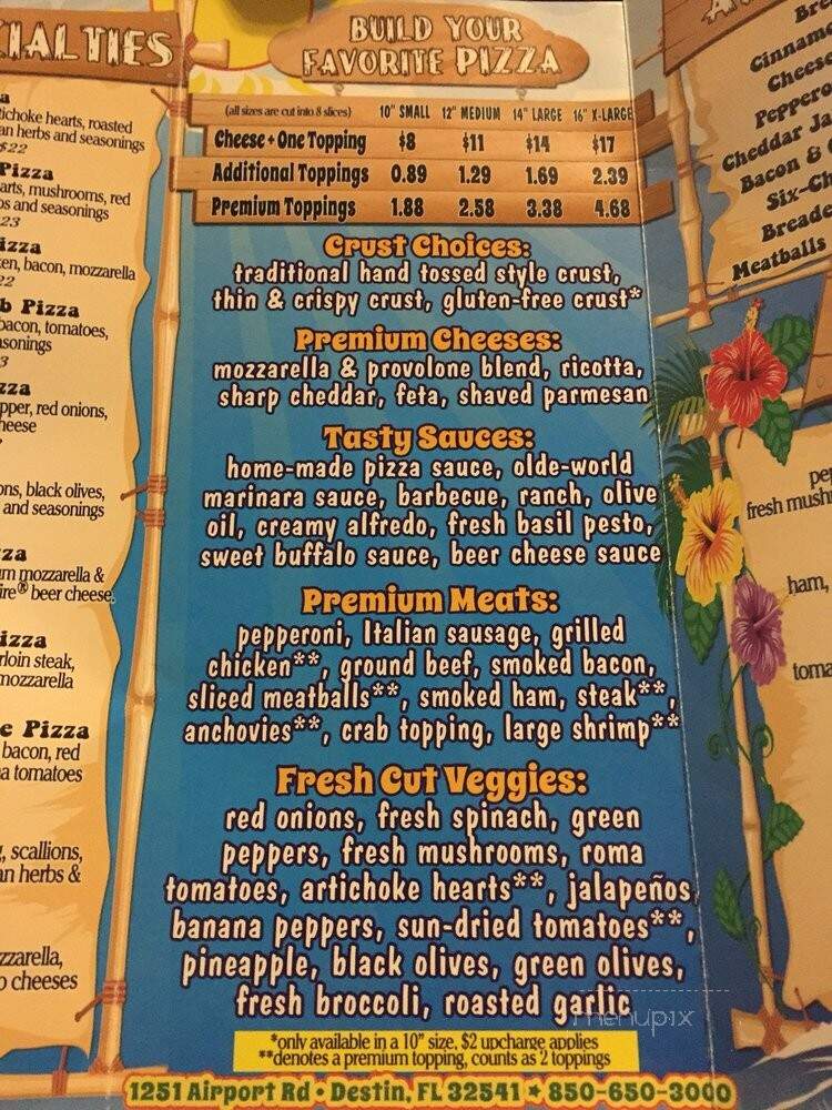 Merlin's Pizza - Destin, FL menu_pic