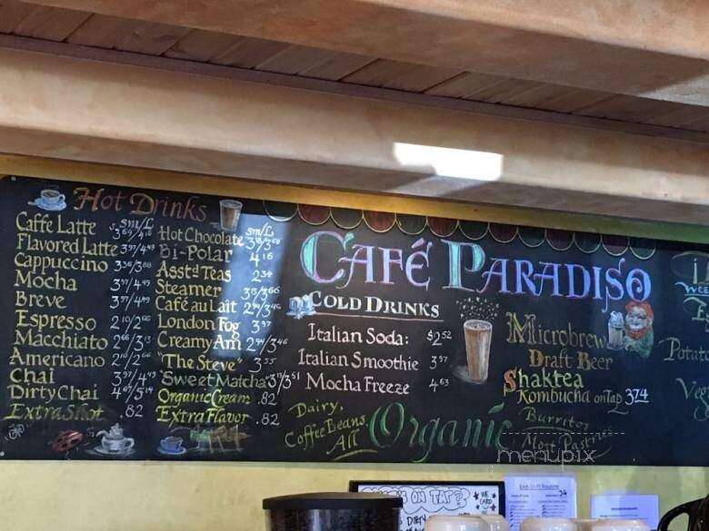 Cafe Paradiso - Fairfield, IA menu_pic