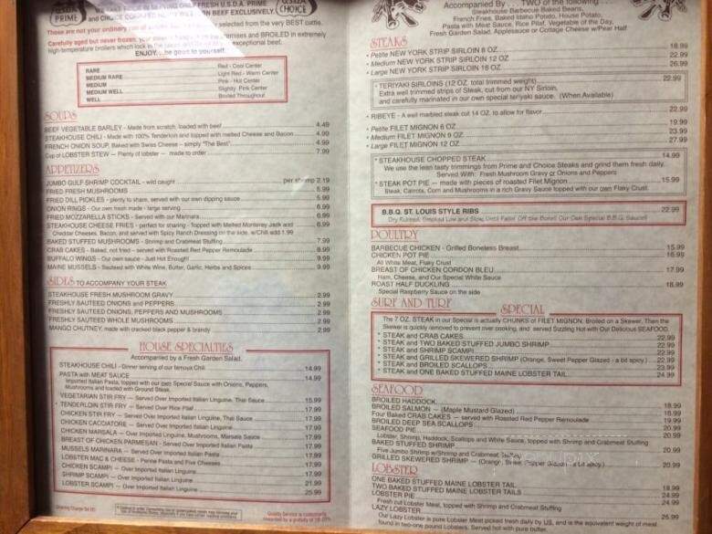 Steakhouse - Wells, ME menu_pic