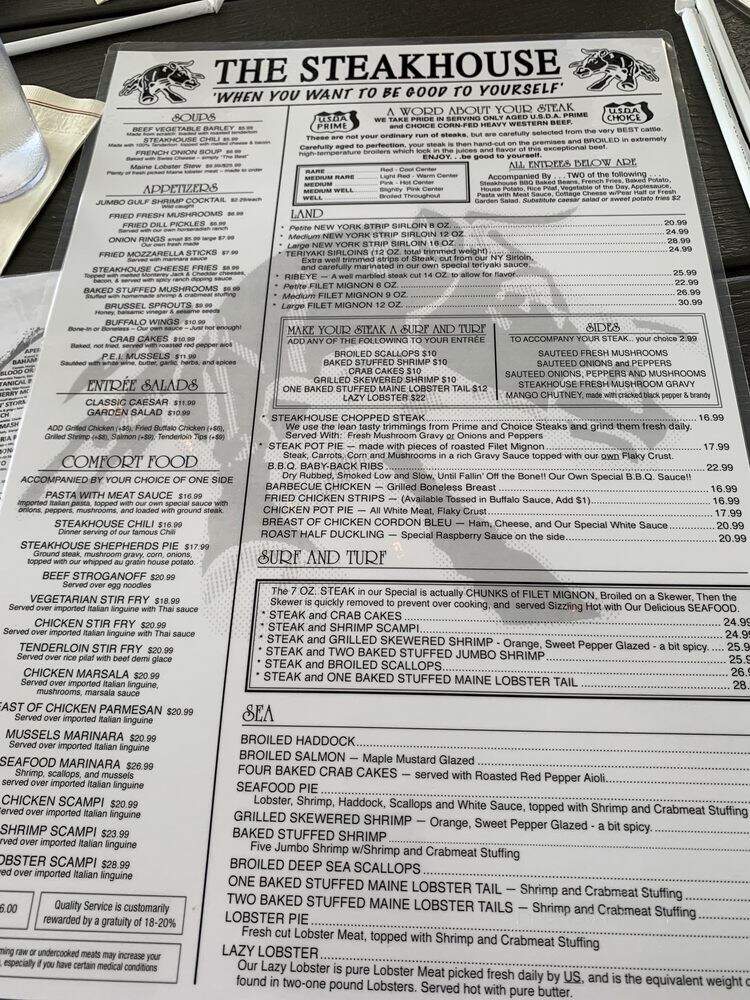 Steakhouse - Wells, ME menu_pic