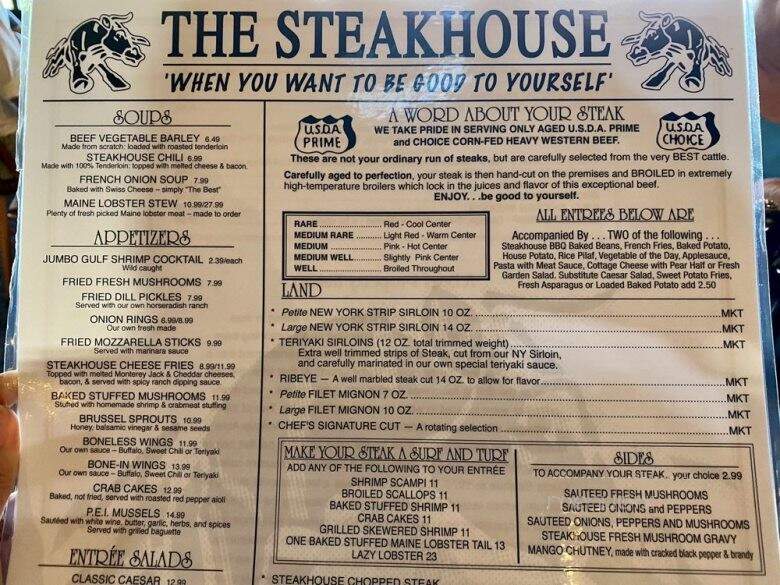 Steakhouse - Wells, ME menu_pic