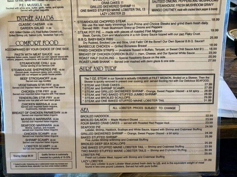 Steakhouse - Wells, ME menu_pic
