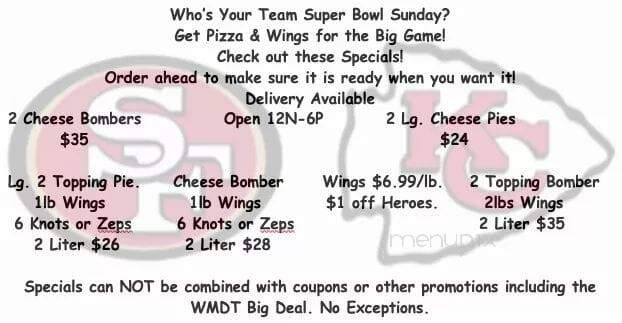 De Pietro's Ny Pizzeria - Salisbury, MD menu_pic