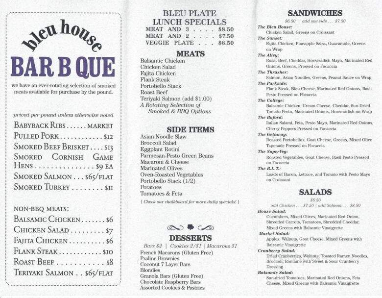 Bleu House Cafe - Norcross, GA menu_pic