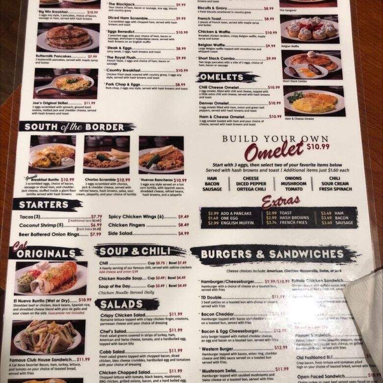 Club Cal Neva - Reno, NV menu_pic