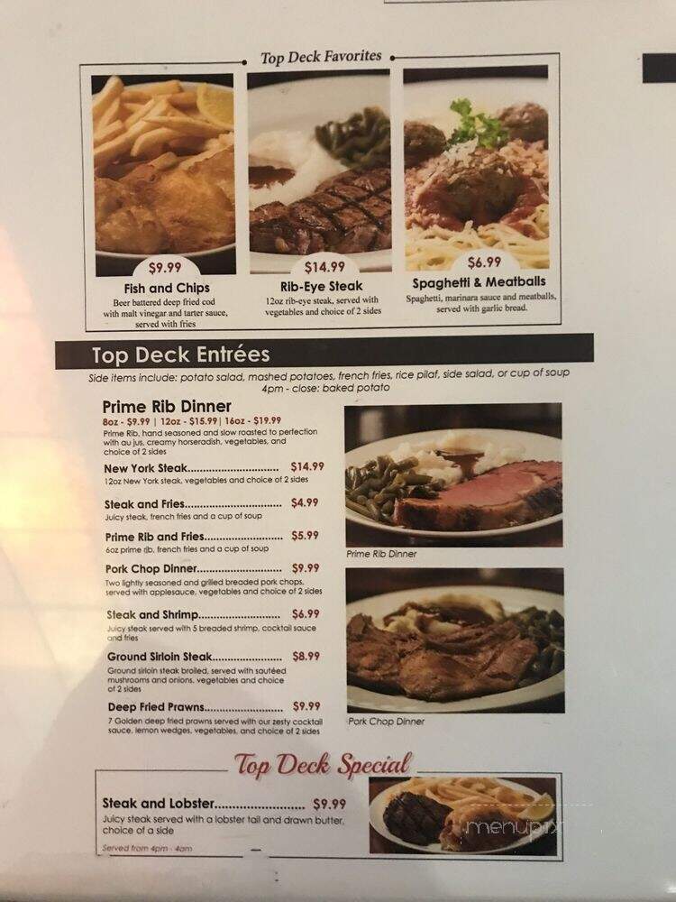 Club Cal Neva - Reno, NV menu_pic