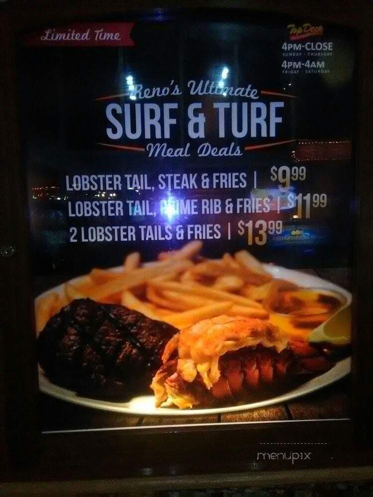Club Cal Neva - Reno, NV menu_pic