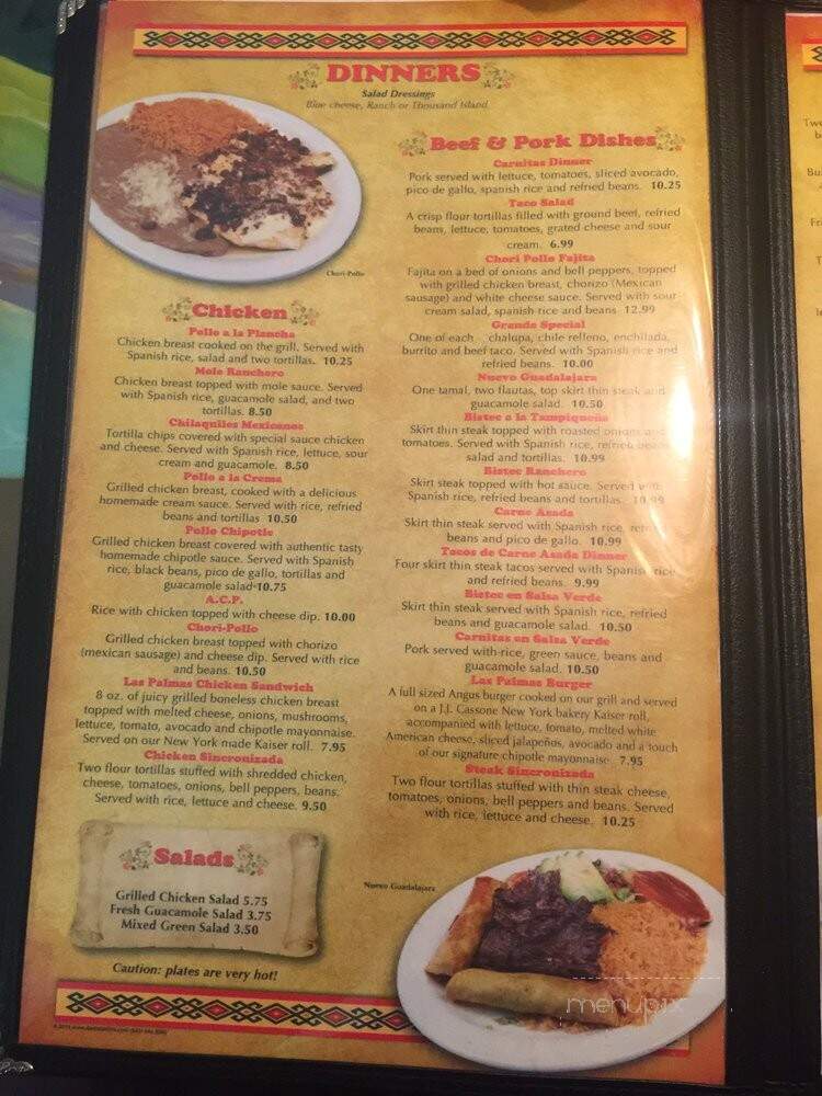 Las Palmas Mexican Restaurant - Durham, NC menu_pic