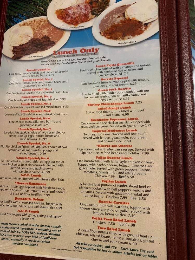 Las Palmas Mexican Restaurant - Durham, NC menu_pic
