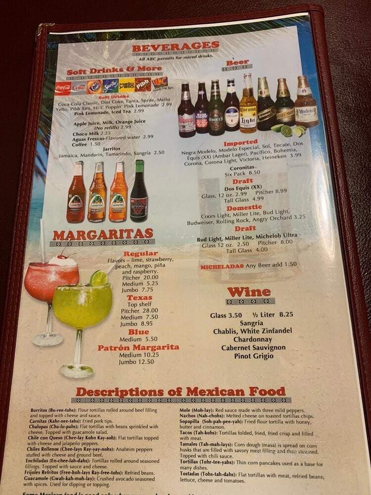 Las Palmas Mexican Restaurant - Durham, NC menu_pic