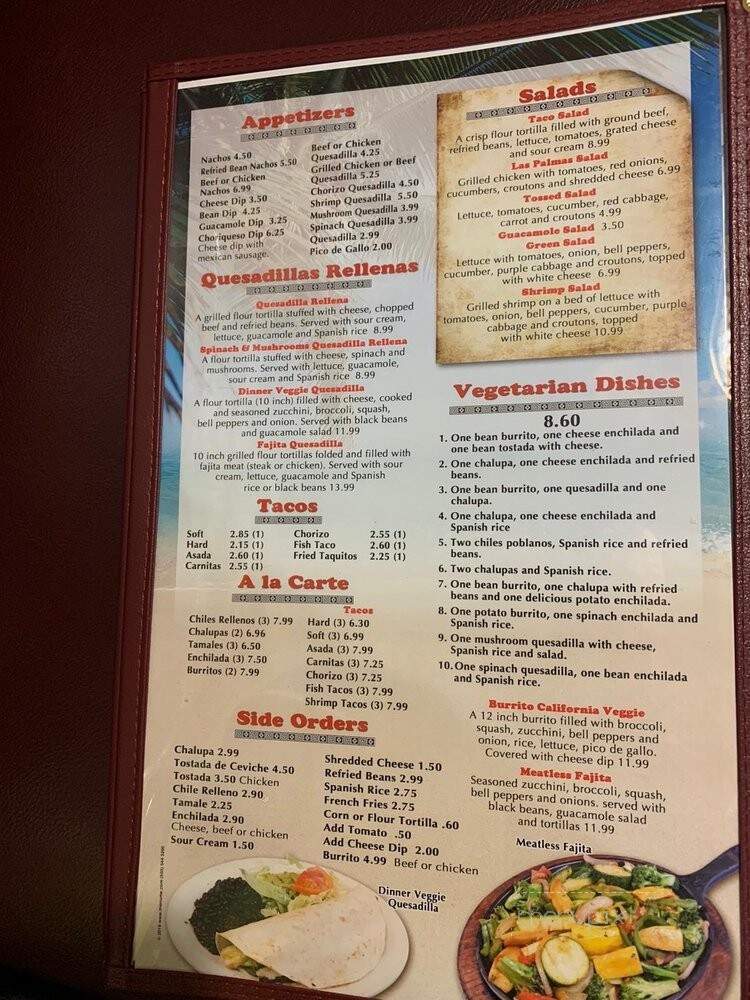 Las Palmas Mexican Restaurant - Durham, NC menu_pic