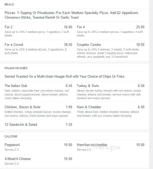 Mazzio's Pizza - Midwest City, OK menu_pic
