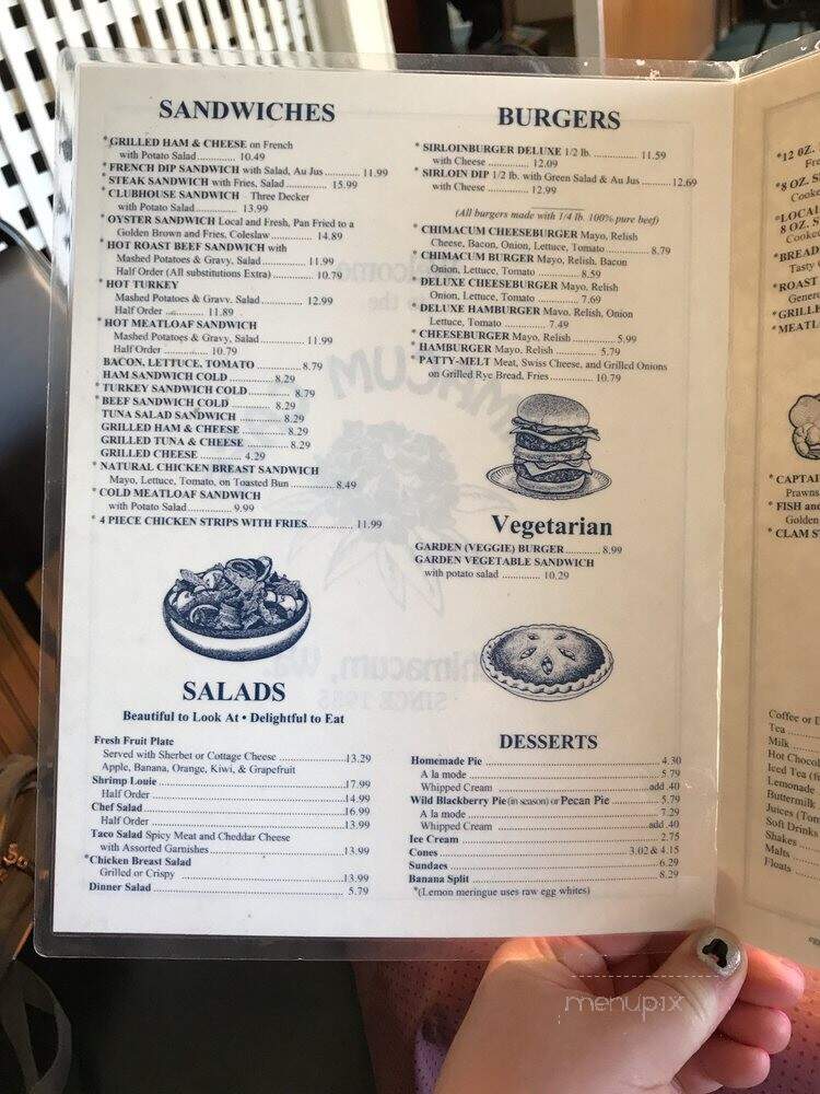 Chimacum Cafe - Chimacum, WA menu_pic